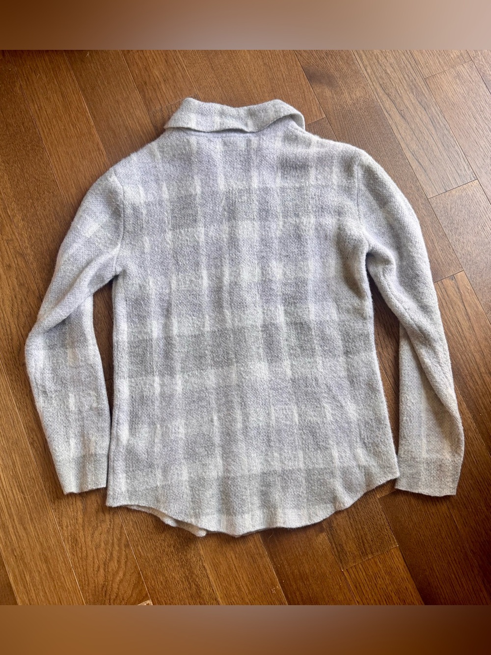 William Rast Light Gray Button-Front Shacket - Picture 9 of 9